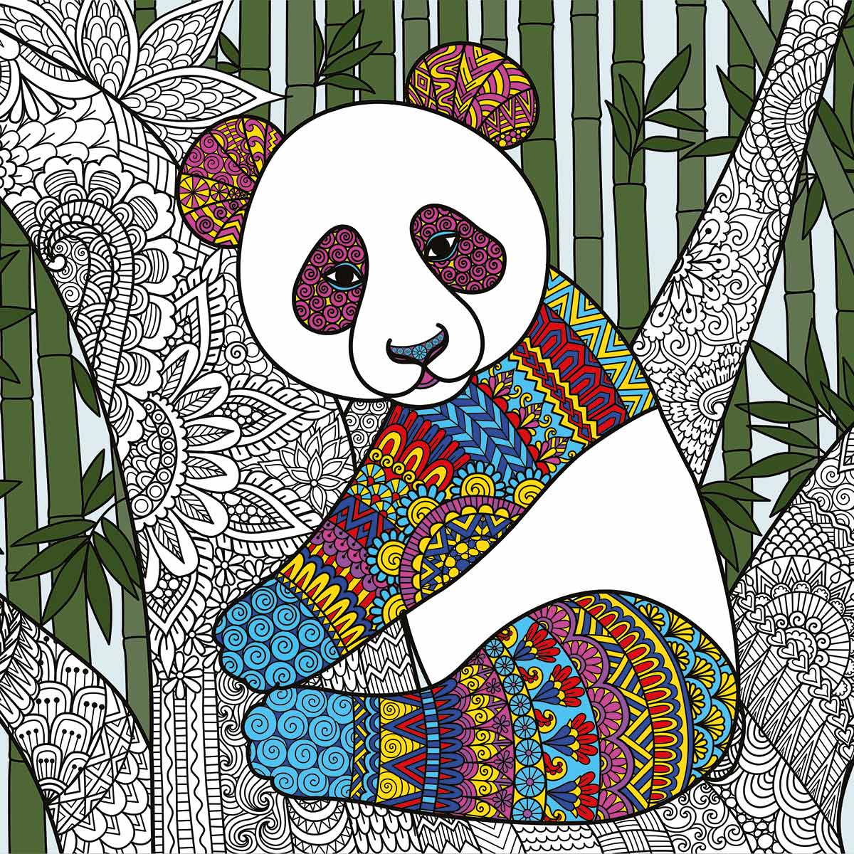 Panda coloring poster x extra large coloring poster