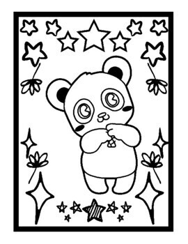 Adorable panda coloring pages for kids panda printable pages tpt