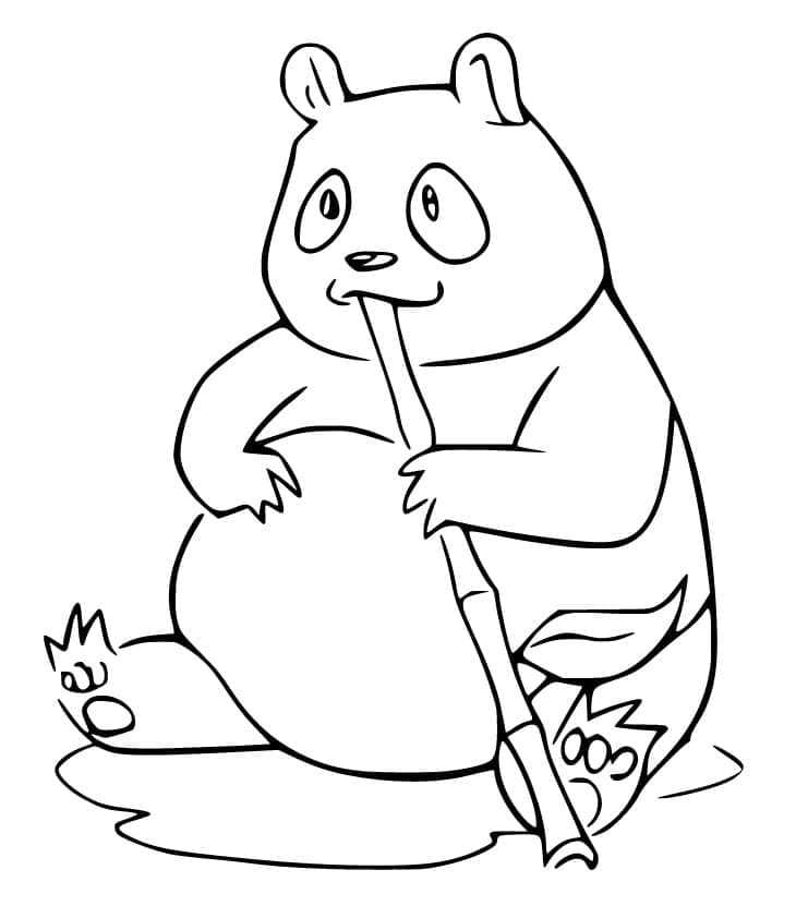 Panda printable coloring page