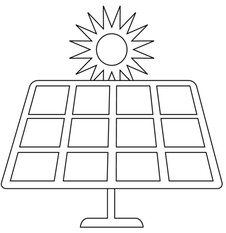 Solar panel coloring page free printable coloring pages