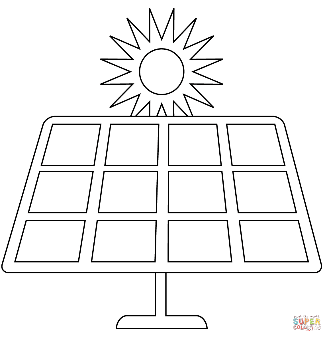 Solar panel coloring page free printable coloring pages