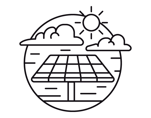 Solar energy coloring page