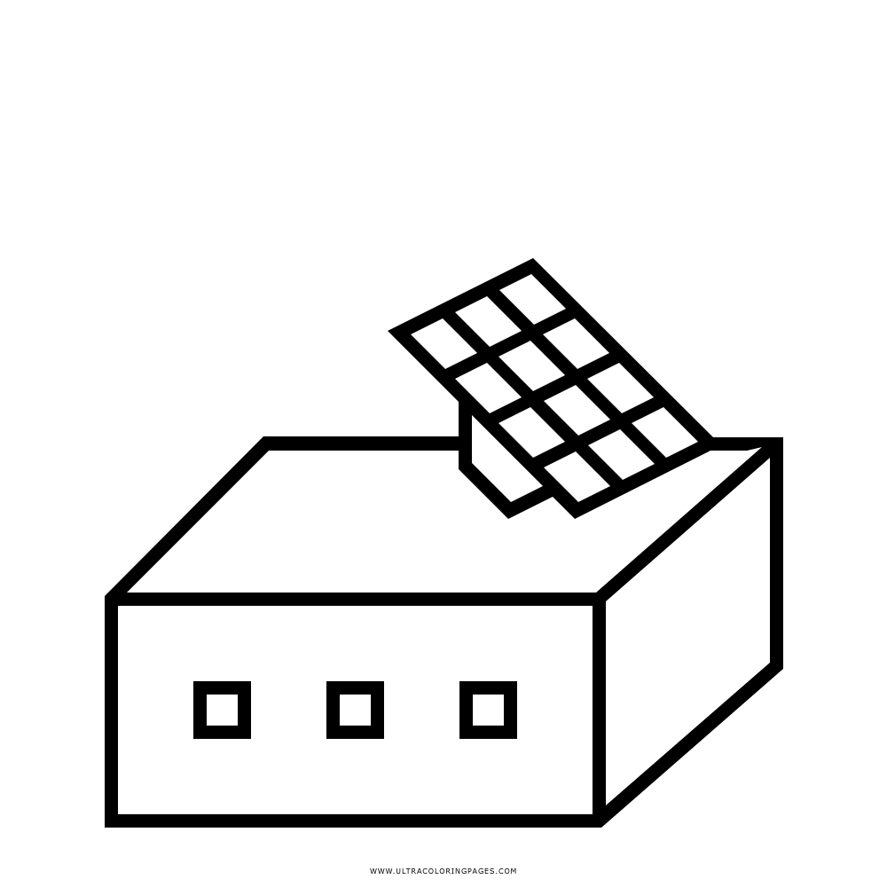 Solar panel coloring page