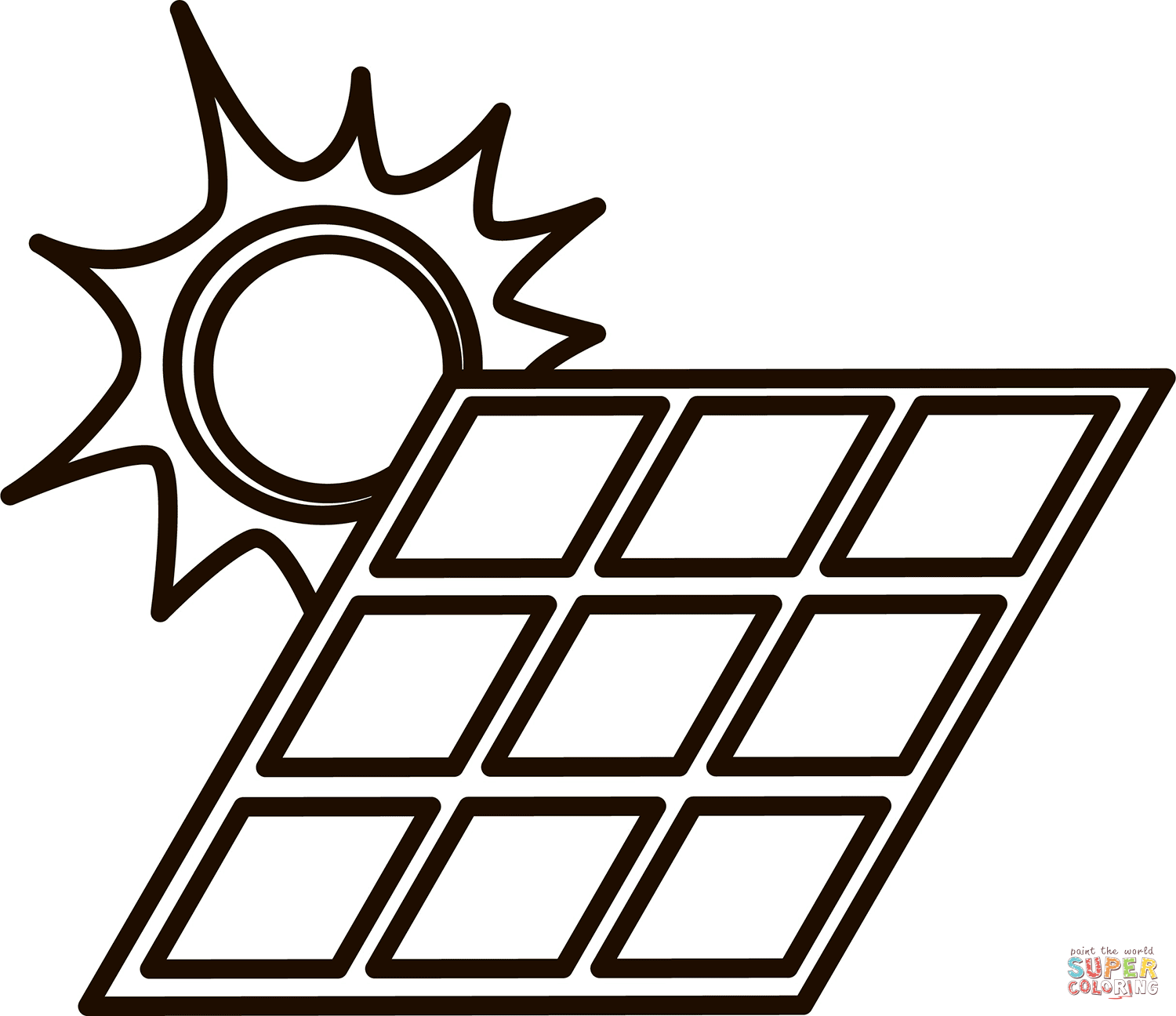 Solar panel coloring page free printable coloring pages