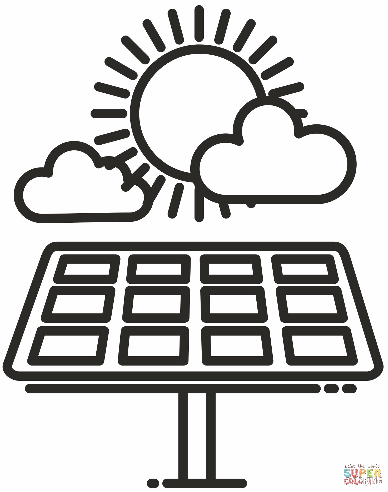 Solar panel coloring page free printable coloring pages