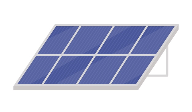 Objeto vectorial de color semiplano de panel solar vector premium