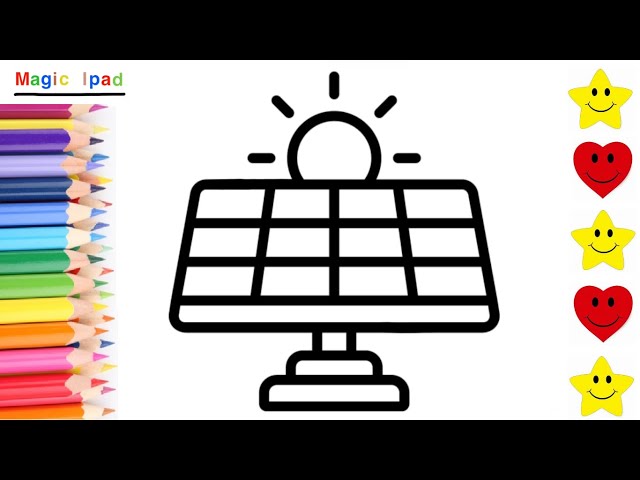 Coo dibujar una placa solar dibujos para niãos ðâ how to draw a solar panel drawings for kids