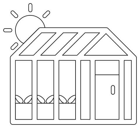 Greenhouse coloring page free printable coloring pages