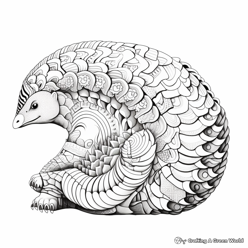 Pangolin coloring pages