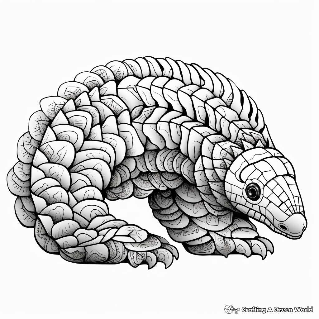 Pangolin coloring pages