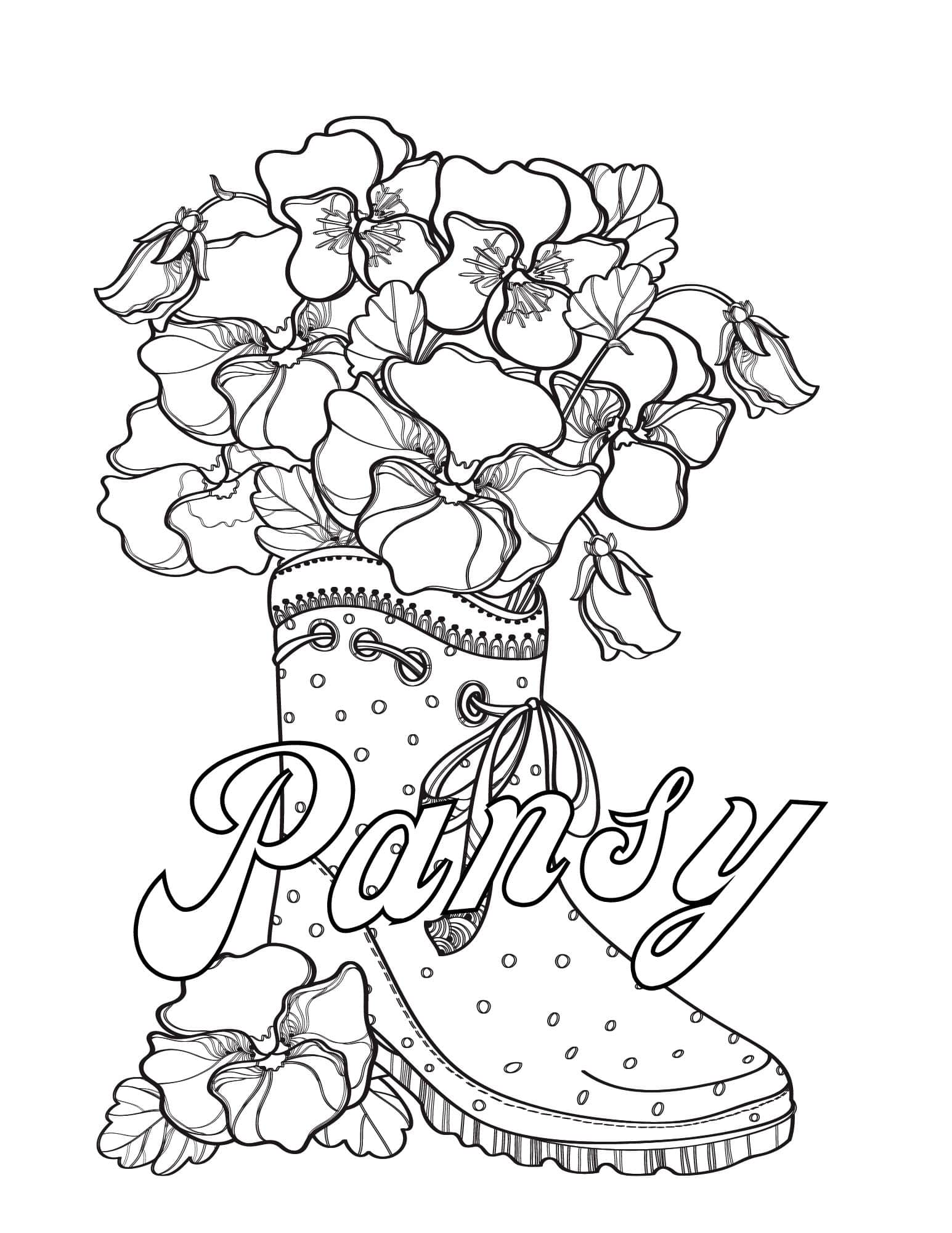 Stunning flower coloring pages for kids and adults