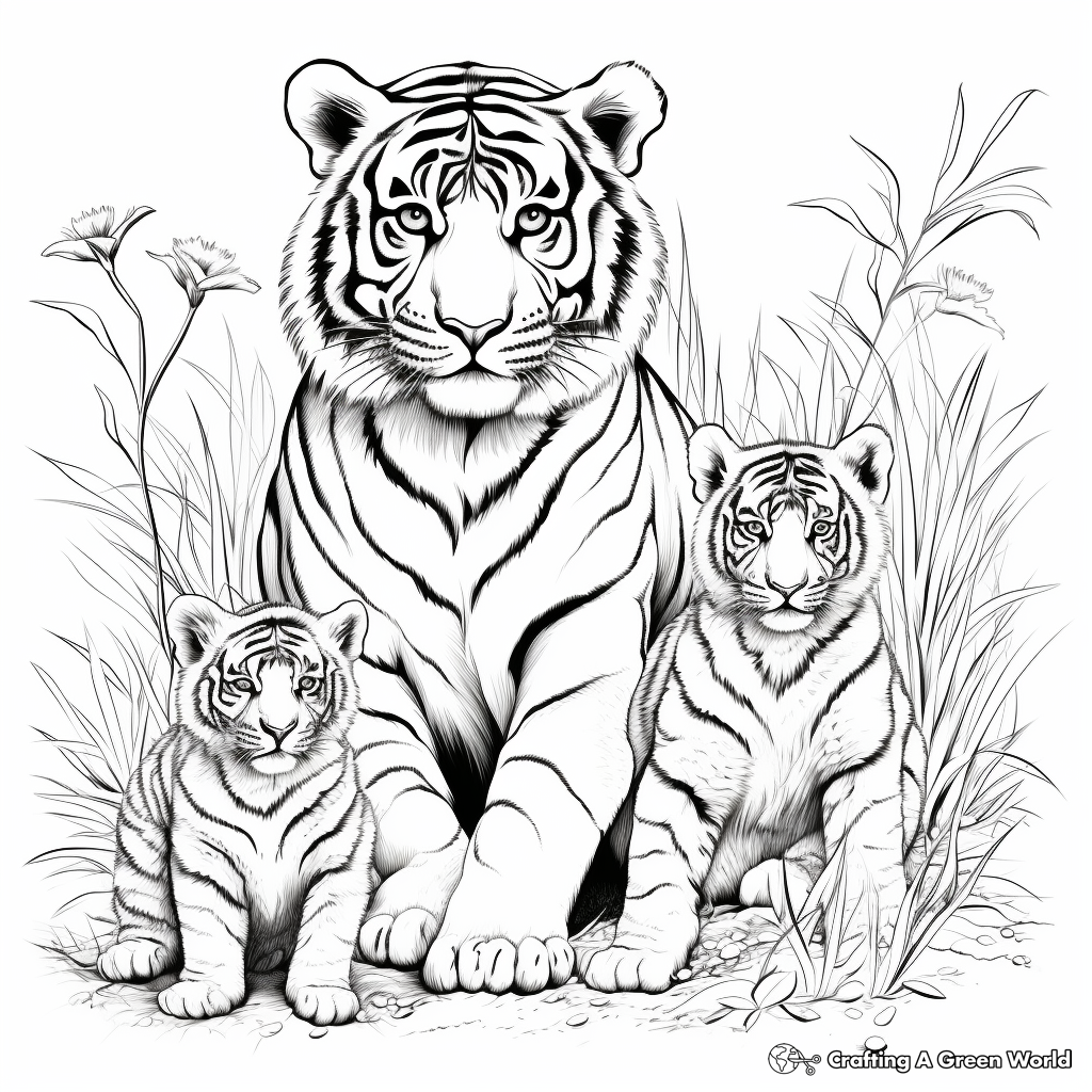 Siberian tiger coloring pages