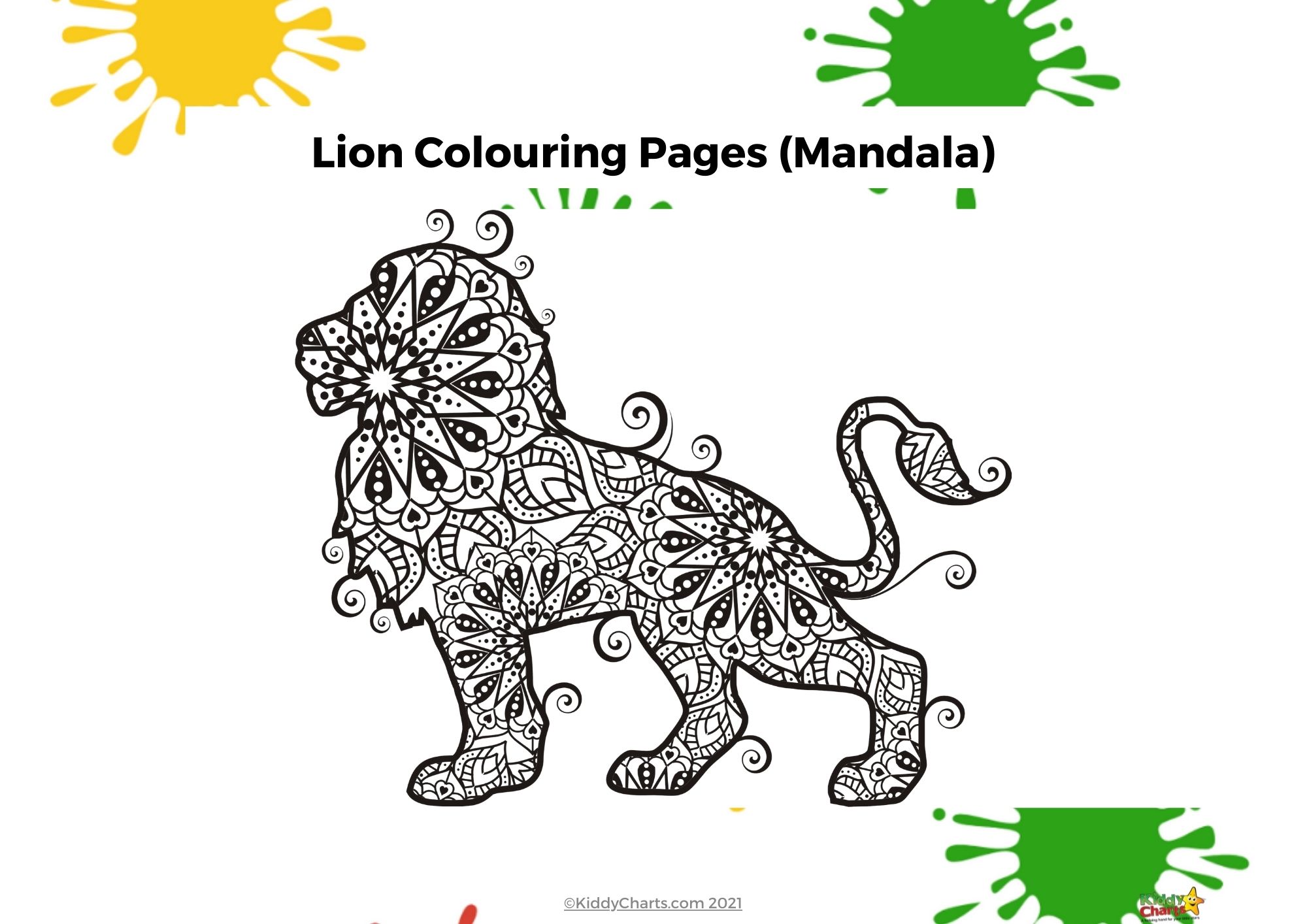 Lion coloring pages lion mandala