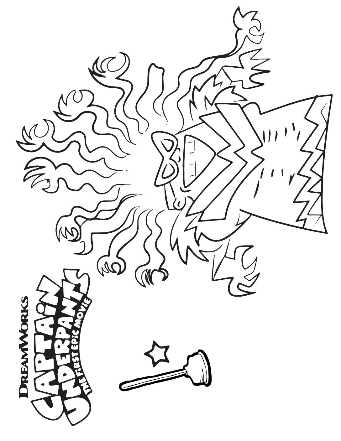 Coloring page captain underpants