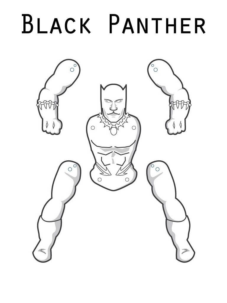 Black panther coloring pages