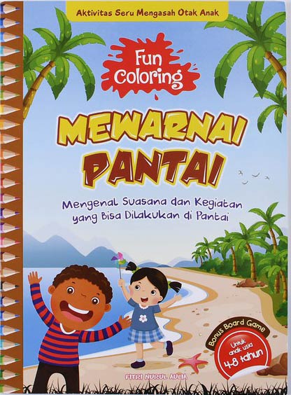 Fun coloring mewarnai pantai