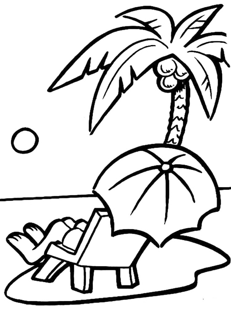 Beach coloring pages