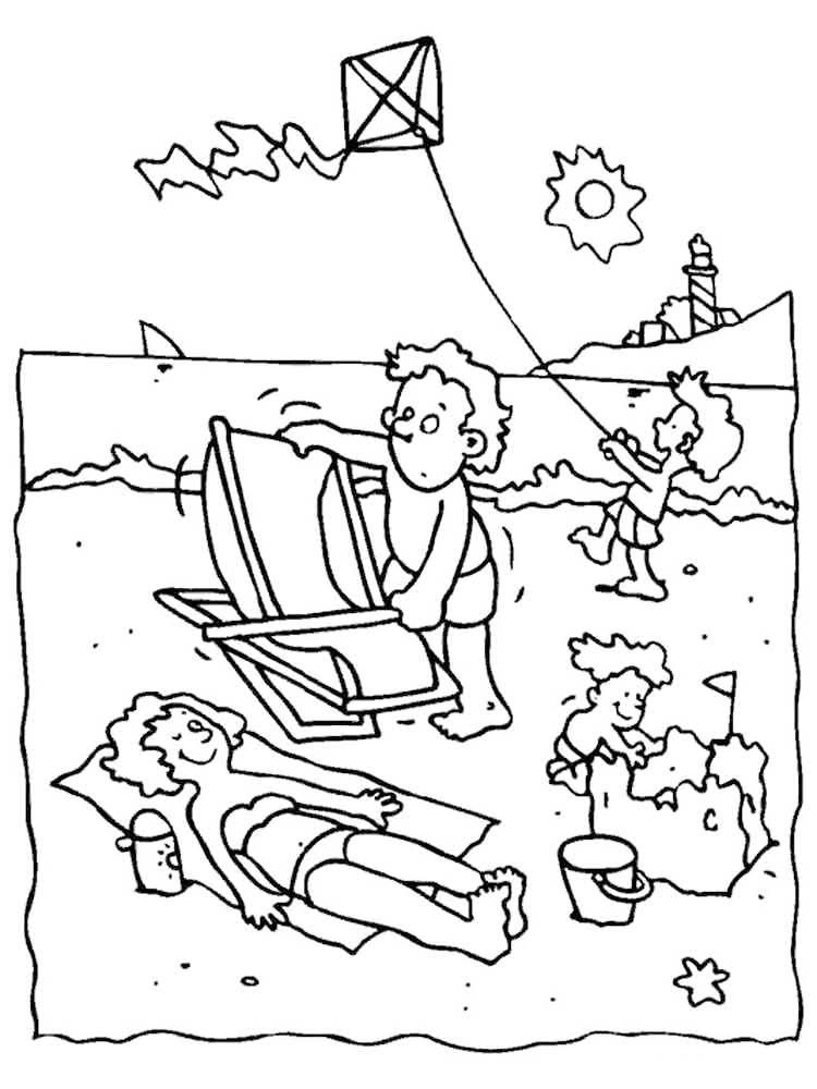 Beach coloring pages