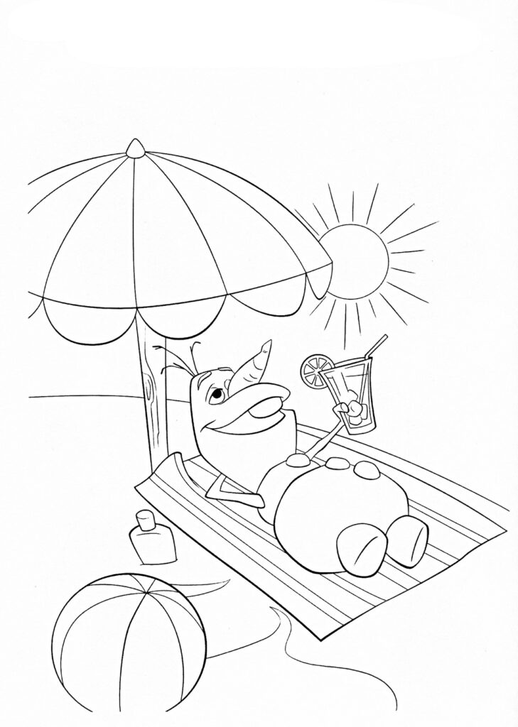 Beach coloring pages