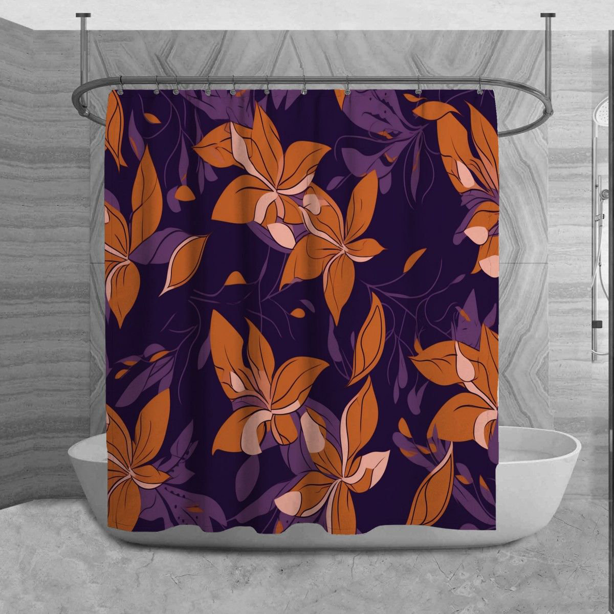 Bless international pantia floral shower curtain