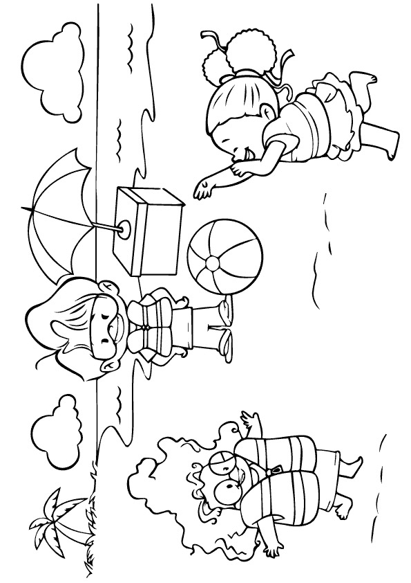 Beach coloring pages