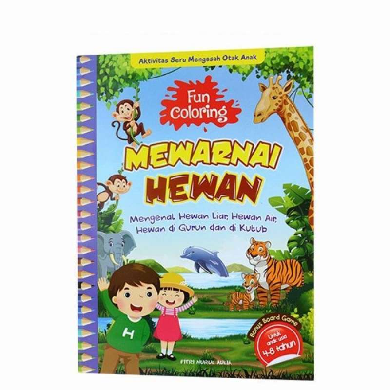 Promo original fun coloring mewarnai hewan buku mewarnai diskon di seller megajaya store