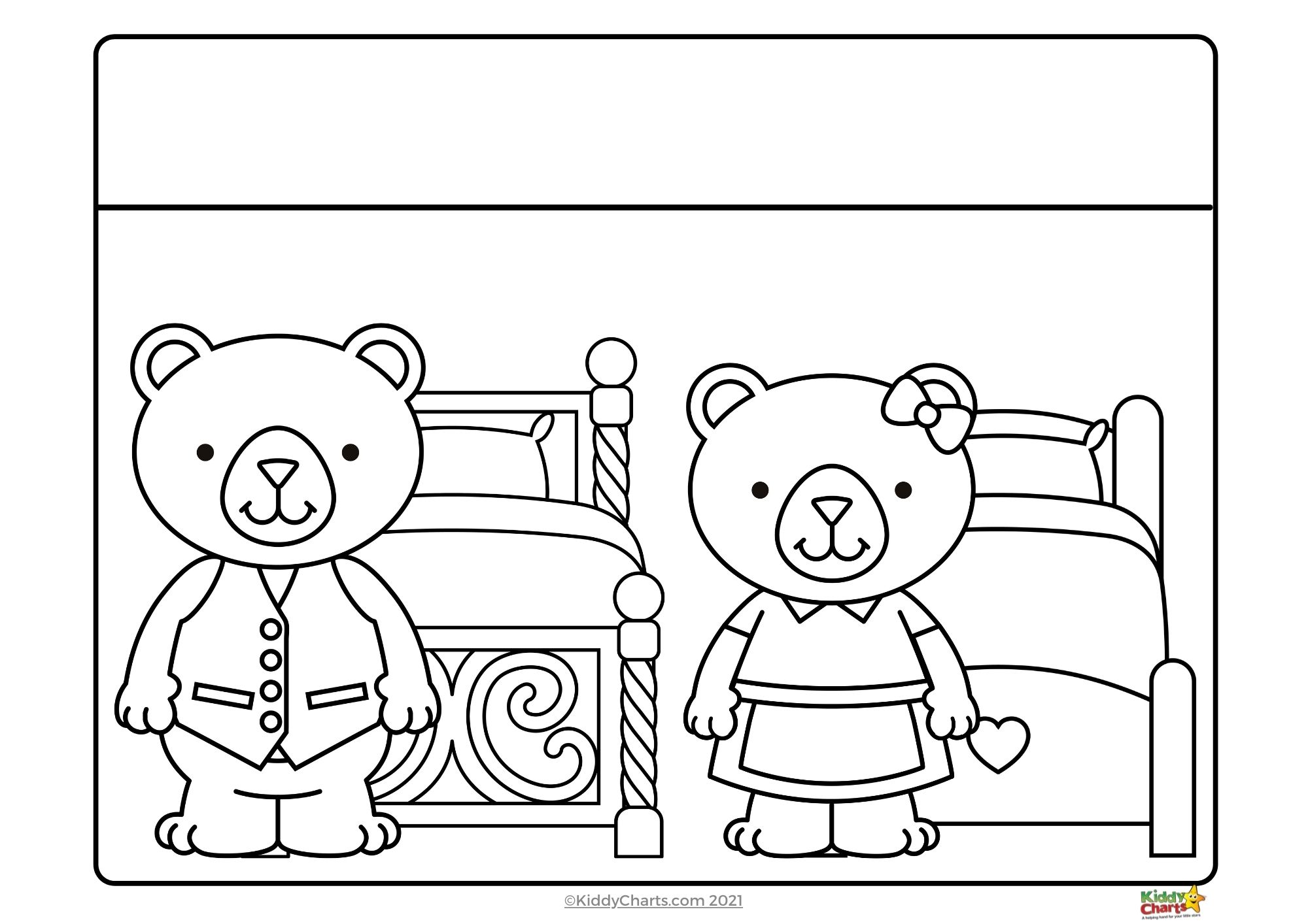 Easy coloring pages book goldilocks easy coloring
