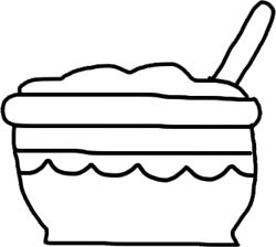 Bowl of porridge goldilocks and the three bears art journal challenge line art