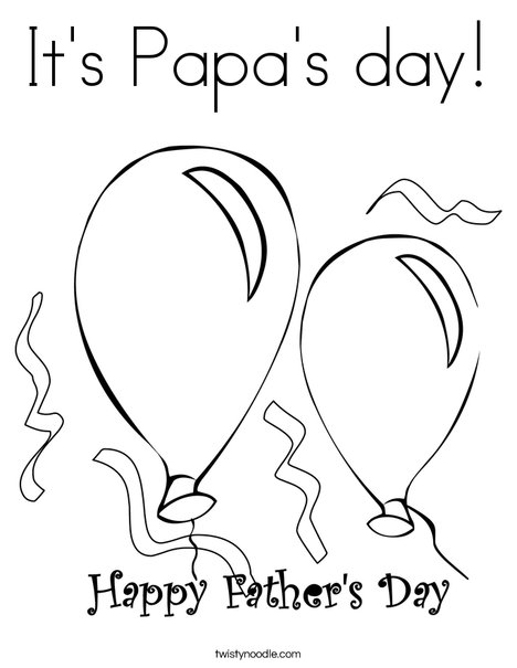 Its papas day coloring page