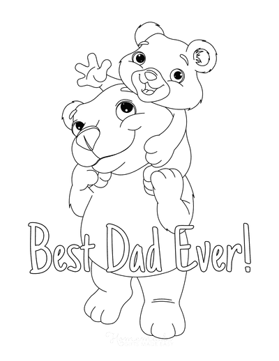 Happy fathers day coloring pages for kids