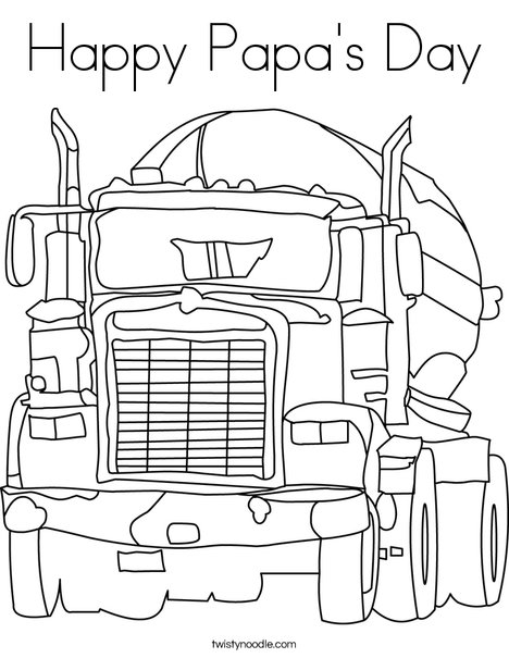 Happy papas day coloring page