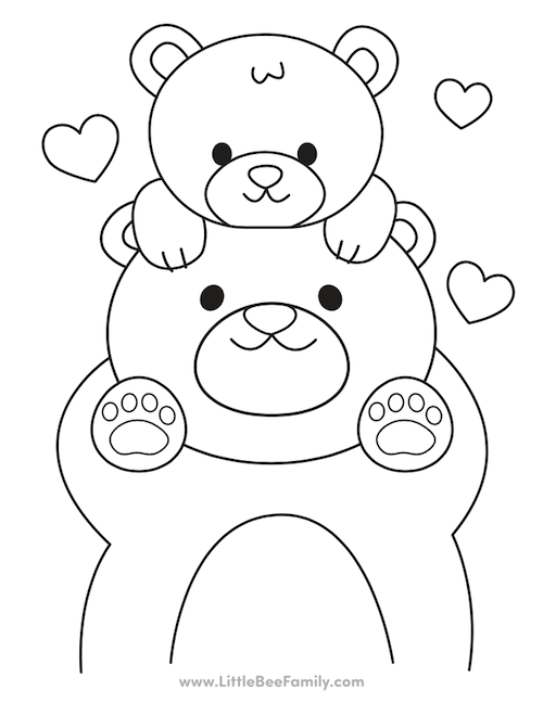 Papa bear coloring page