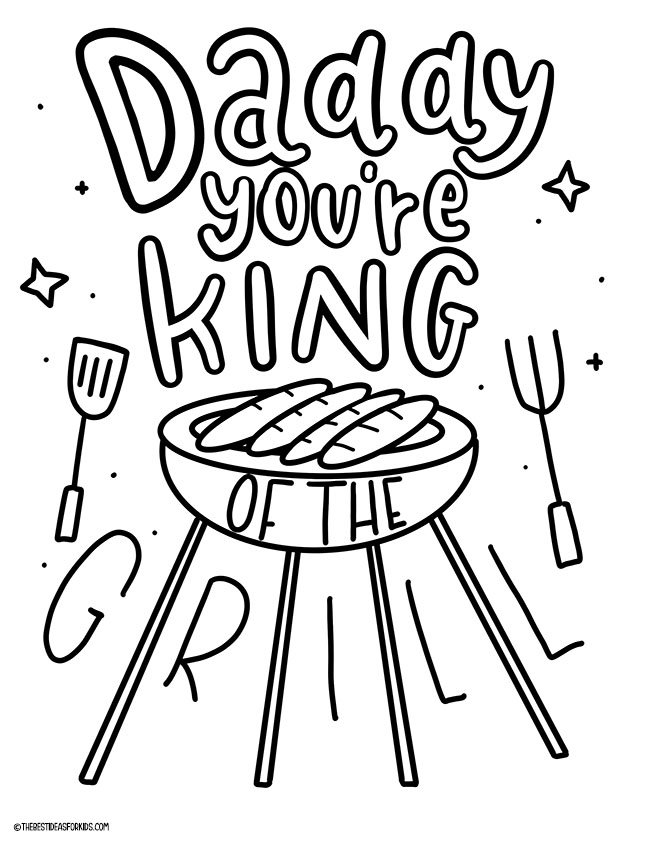 Fathers day coloring pages