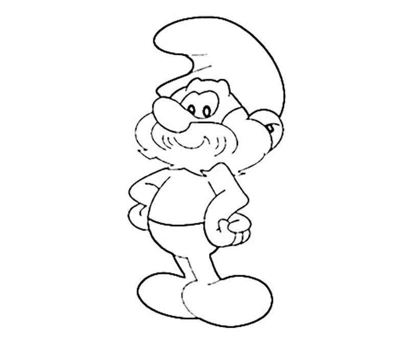 Papa smurf coloring page