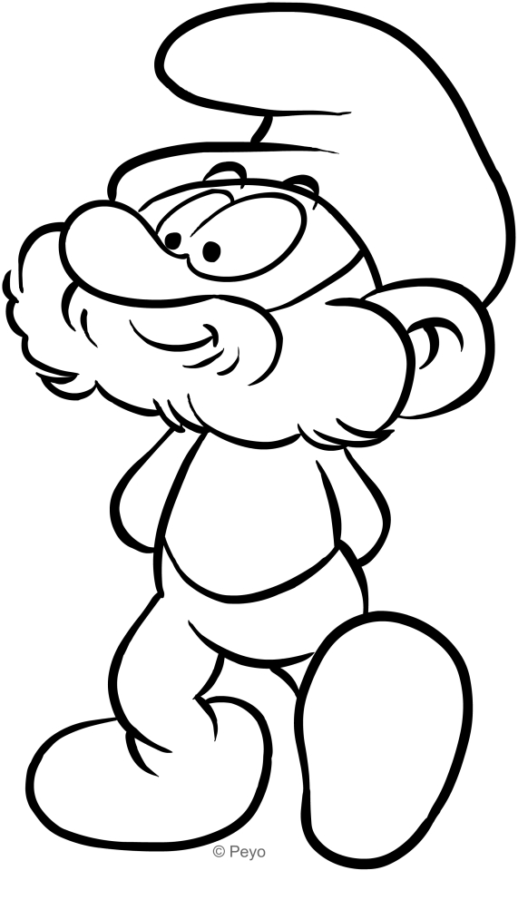 Papa smurf coloring pages