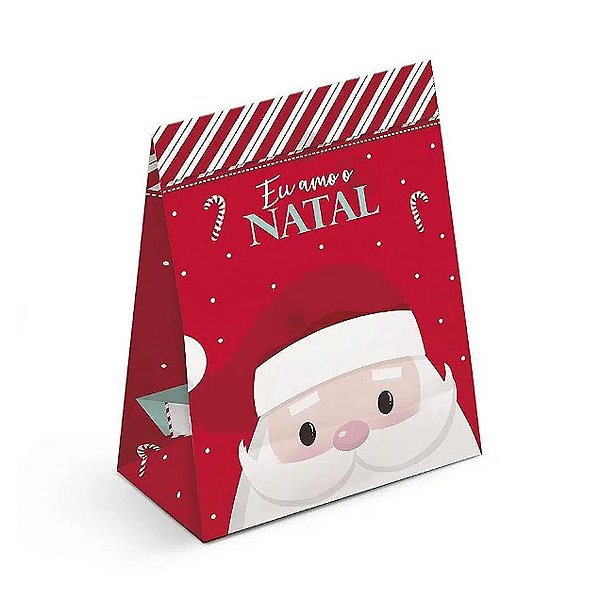 Saco de papel para presente papai noel