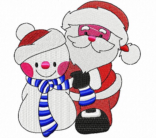 Matriz bordado natal papai noel feliz
