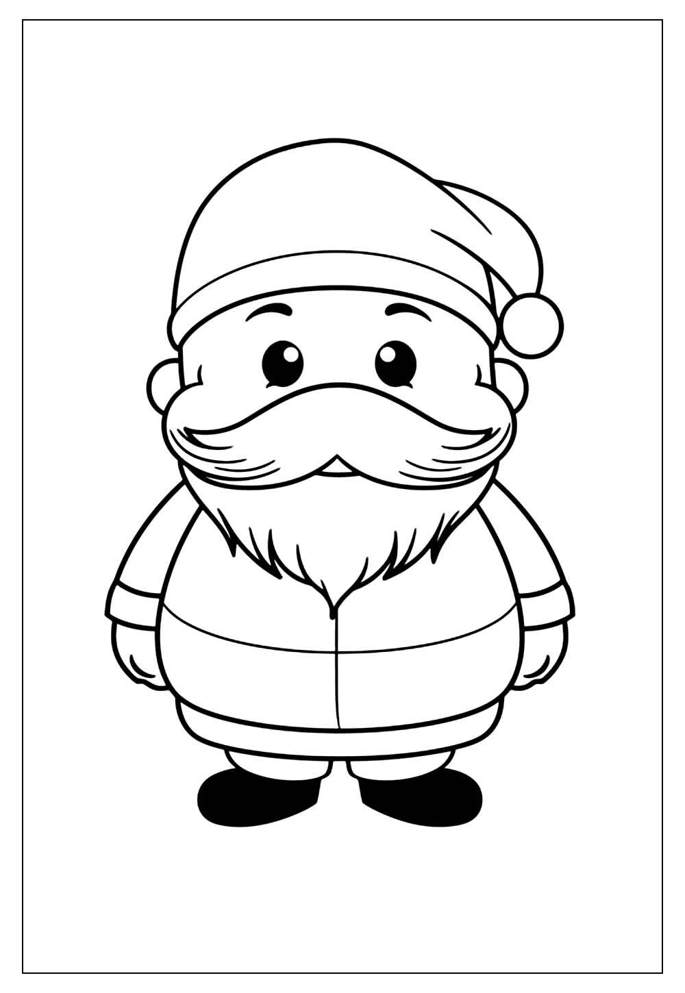 Desenhos do papai noel para colorir e pintar