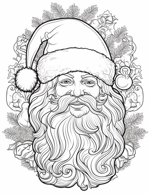 Pãgina fotos papai noel para colorir fotos de arquivo grãtis de alta qualidade