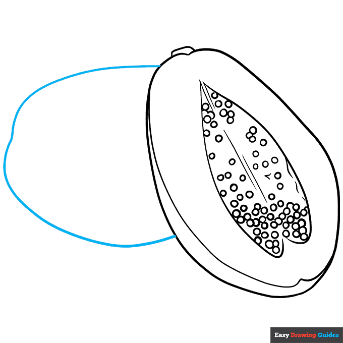 How to draw a papaya