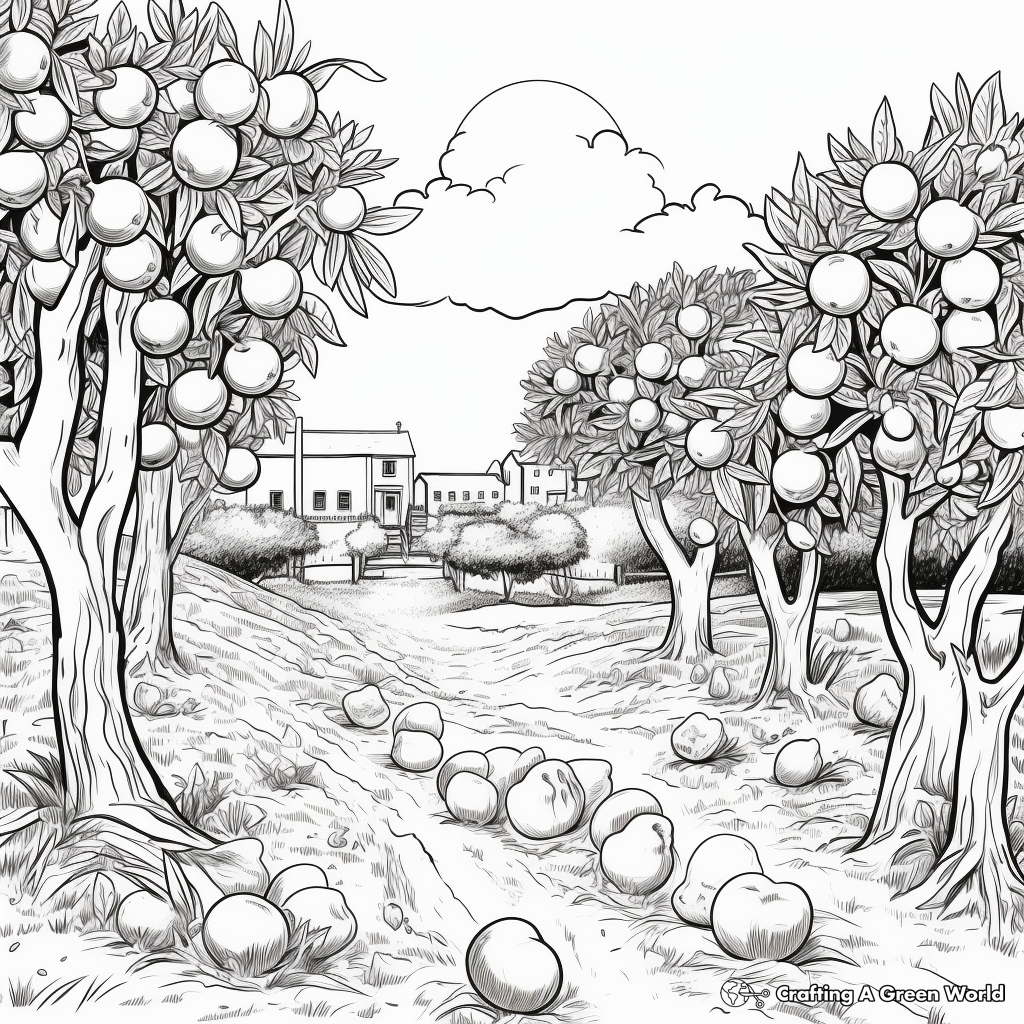 Fruit and vegetables coloring pages