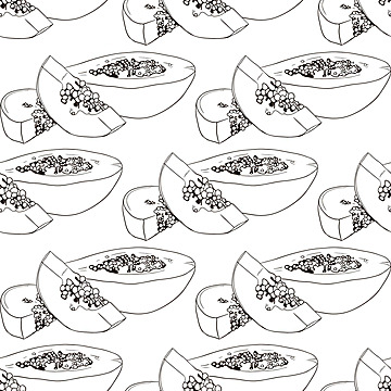 Papaya drawing png vector psd and clipart with transparent background for free download