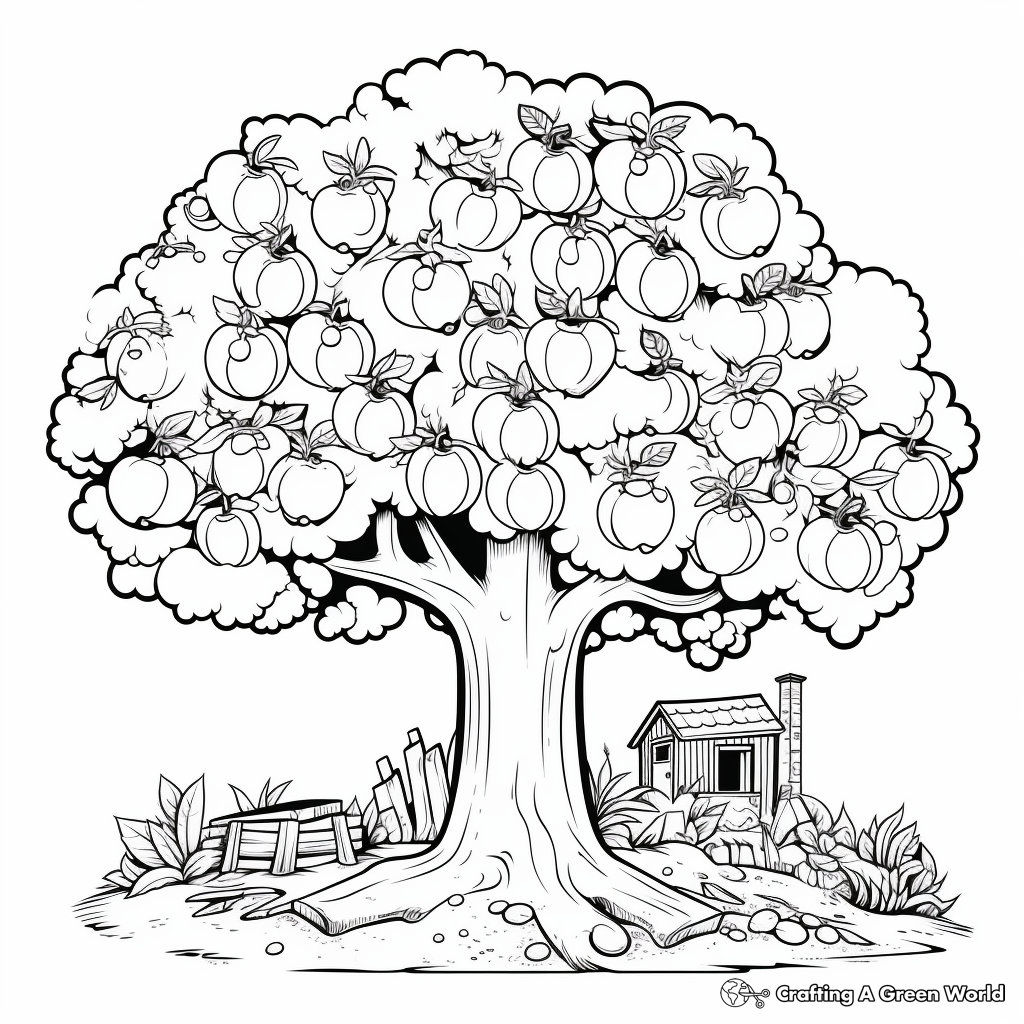 Fruit and vegetables coloring pages