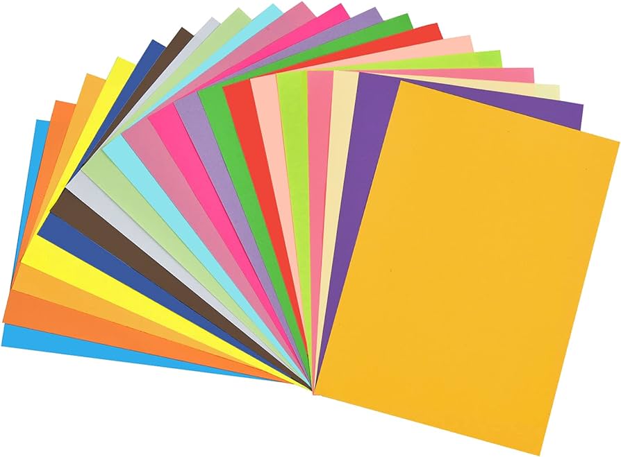 Wenmer papel de color hojas de papel de copia de color a papel de color decorativo colores surtidos papel para manualidades y manualidades ozm x pulgadas