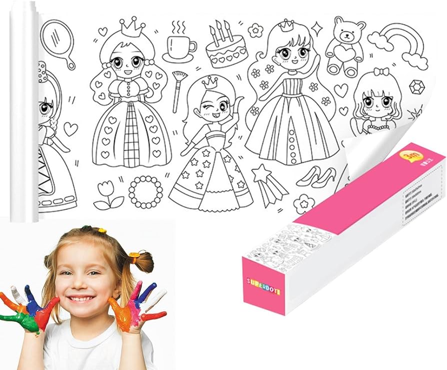 Papel para colorear con lãpic color papel dibujo adhivo enorme para niãos pequeãos juguet pintura educativos tempranos adecuados para pintar manualidad hogar y cocina
