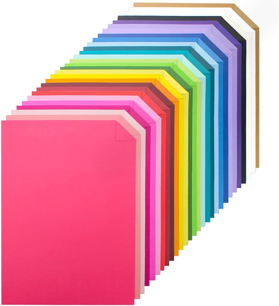 Hojas de cartulina de color colores surtidos tamaão a de ozm papel de cartulina impresa de doble cara cartulina gruesa de primera calidad para hacer tarjetas manualidades ãlbumes