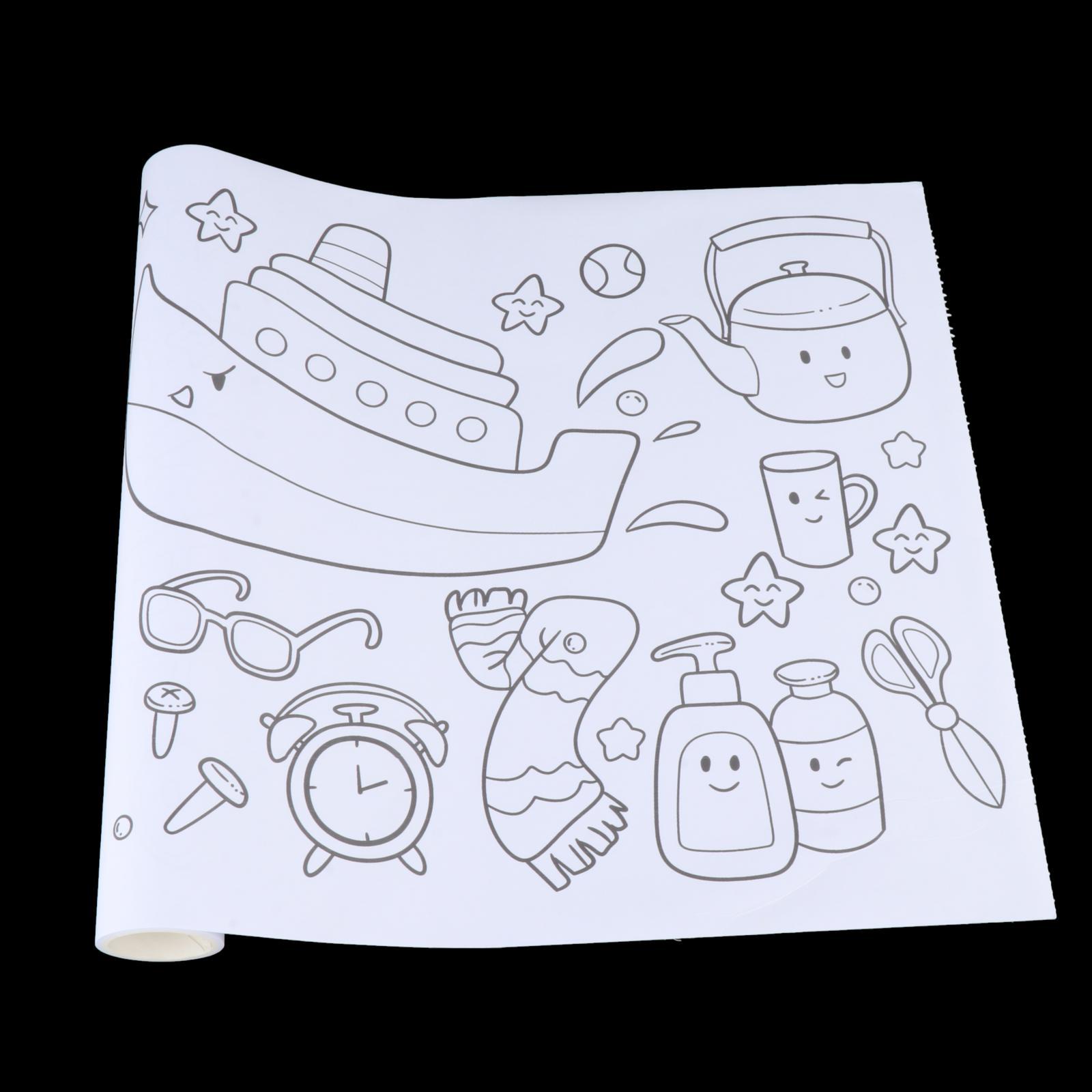Rollo de papel de dibujo para niãos pintura de color para manualidad imaginaciãn creatividad niãos y niãas