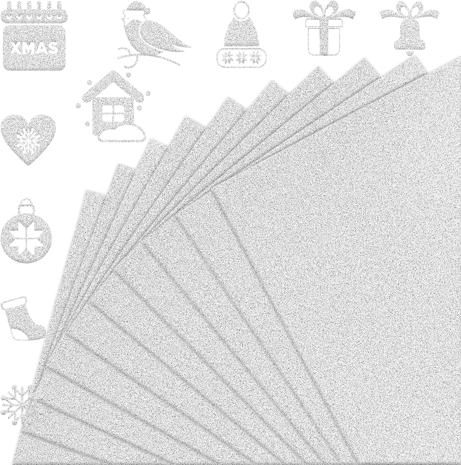 Feilibay hojas de papel de cartulina n purpurina plateada para manualidades deraciones de fiesta de cumpleaãos y bodas embalaje de caja de â