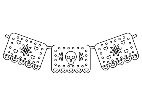 Papel picado coloring page free printable coloring pages