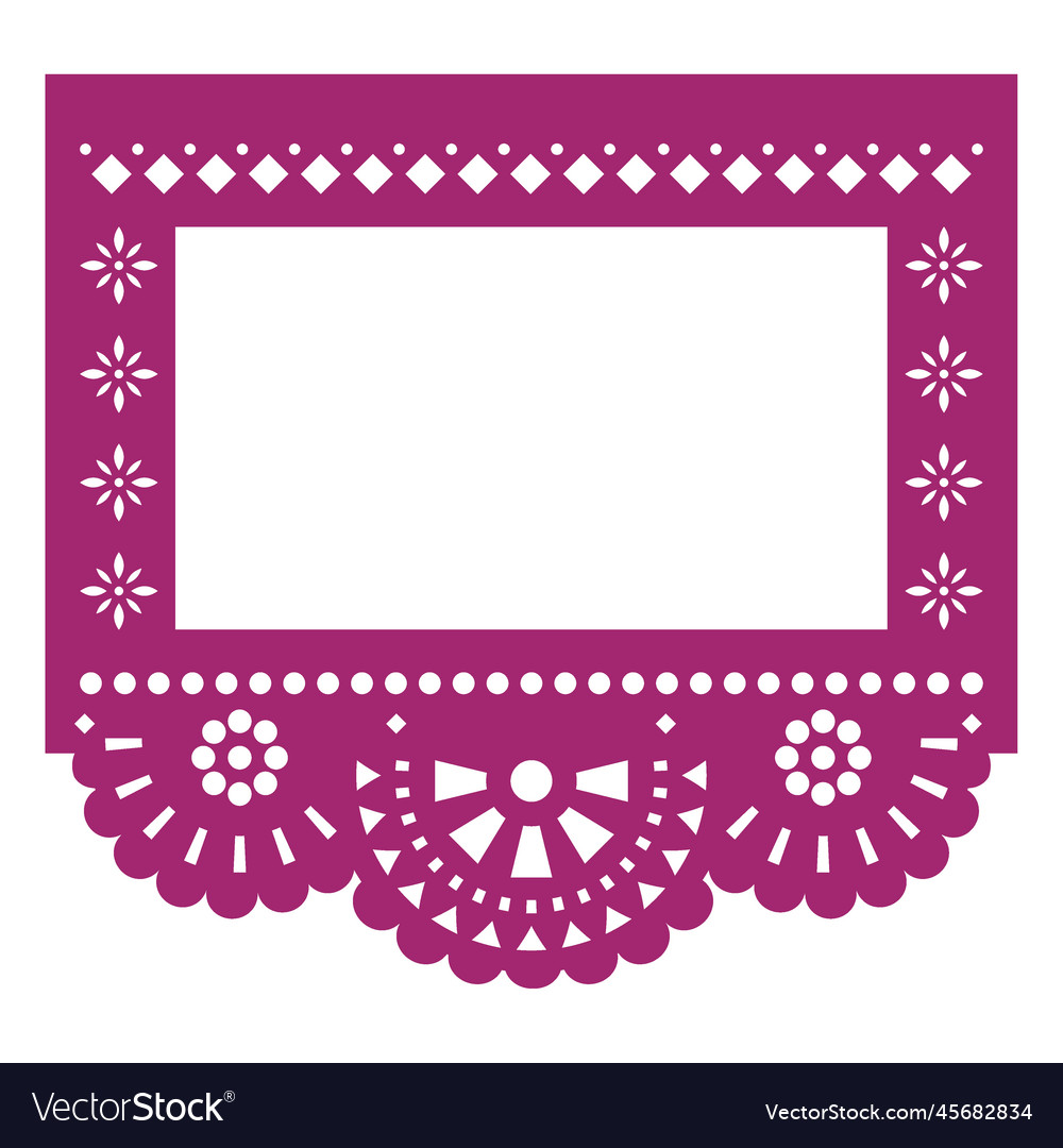 Papel picado template design royalty free vector image